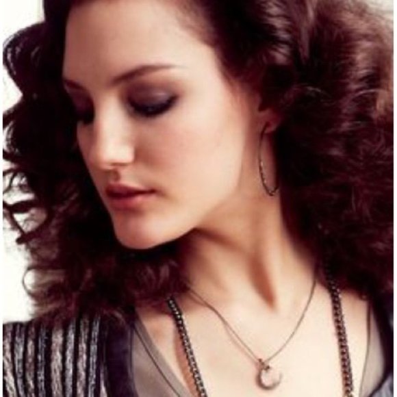 Stella & Dot | Pavé Hoops Retired Rare Heiress Gunmetal+Pavé Hoops - Picture 3 of 4